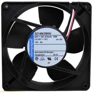 Ebmpapst 5214N/39HU 24V 420mA 10W 4wires Cooling Fan - Original New